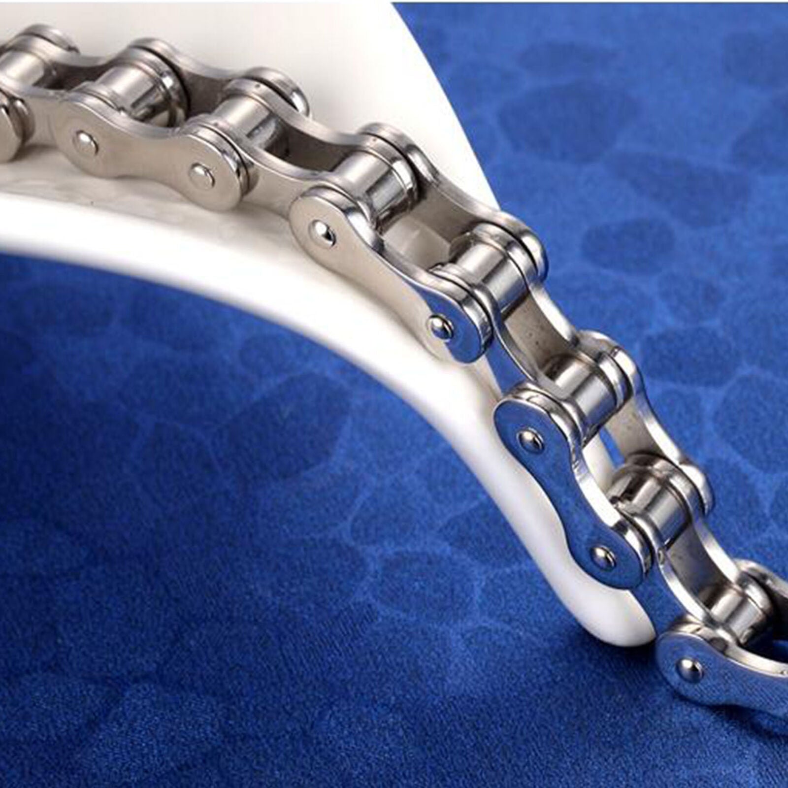 Heavy Duty Men Biker Motorcycle 316L Stainless Steel Chain Bracelet Bangle