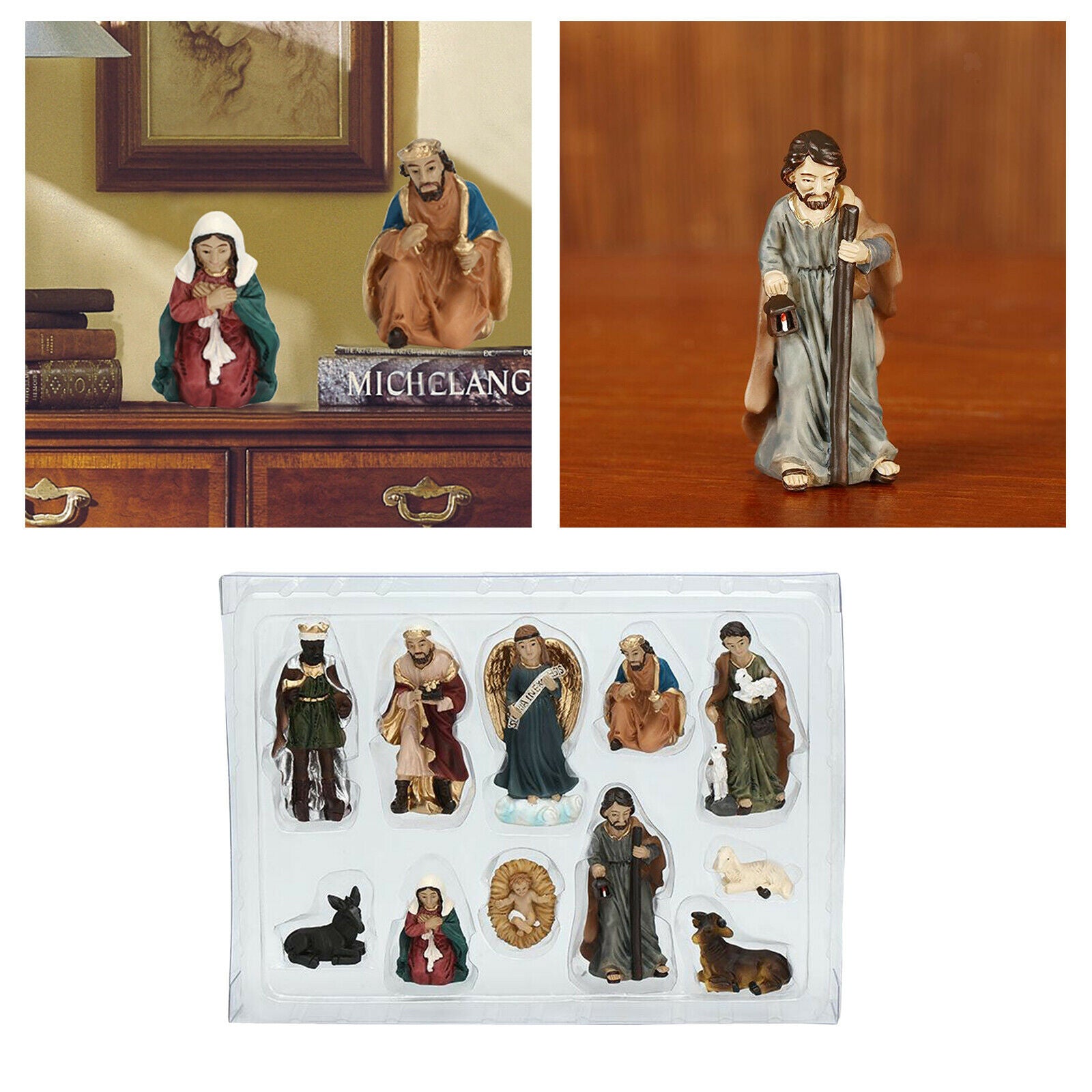 11 Pieces Christmas Nativity Display Set Figures Baby   Decoration Gifts
