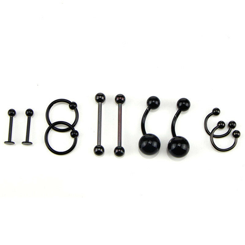 19Pcs/Set Body Piercing Tool Kit Ear Nose Navel Nipple Needles Forcep  JewelrRDD