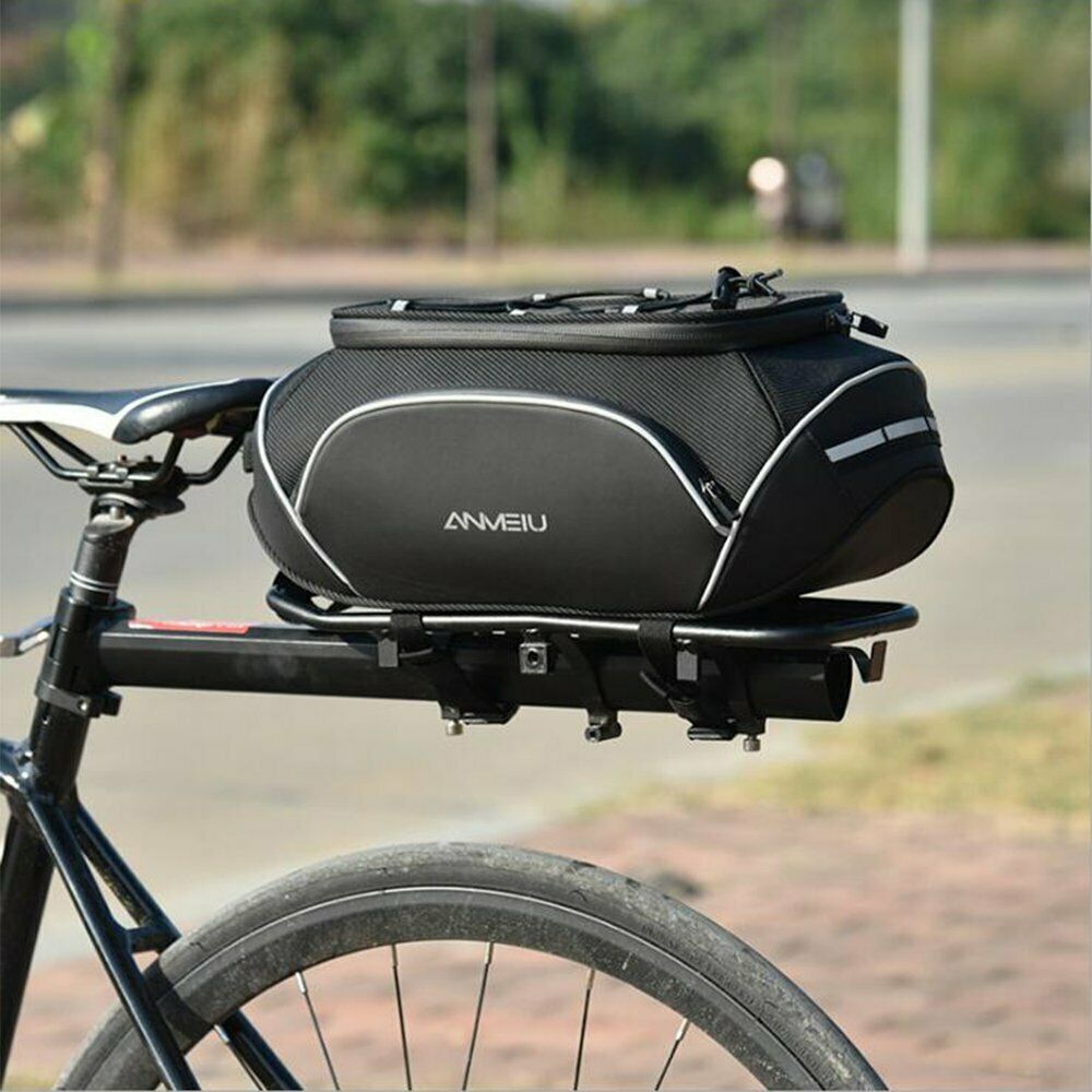 Bike Rack Bag Waterproof Cycling Rear Seat Bag Bike Pack Carrier Bag Pannier FS