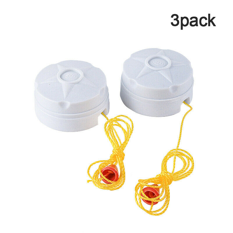 3x 250V 6A Ceiling Fan Lamp Wall Light Pull Chain Cord Switch with Pull StriW Fx