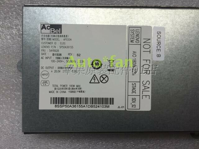 AcBel APE004 54Y8928 20V 9A 180W Power Supply Brand New For AIO 700 PC