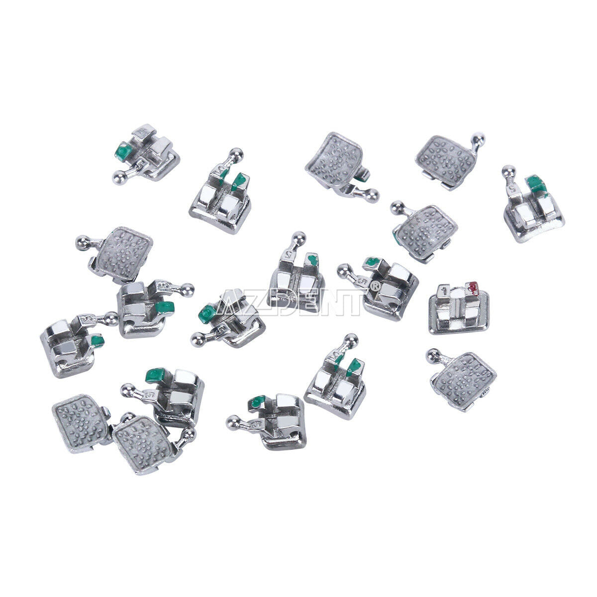 Orthodontic Bracket Monoblock Dental Metal MINI Roth.022 3-4-5 Hooks AZDENT CA