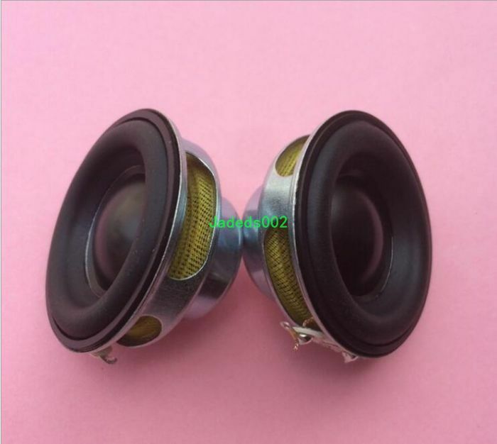 2pcs 40mm 4Ω 5W Full-range speaker loudspeaker 4ohm Rubber edge Round Audio Part