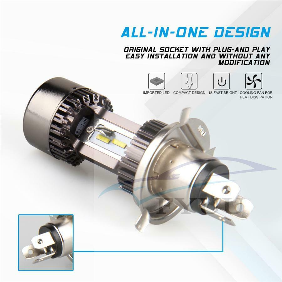 Motorcycle 12v H4 Hi Lo beam Moto LED Headlight Fit Most Motorbike LED Lamps