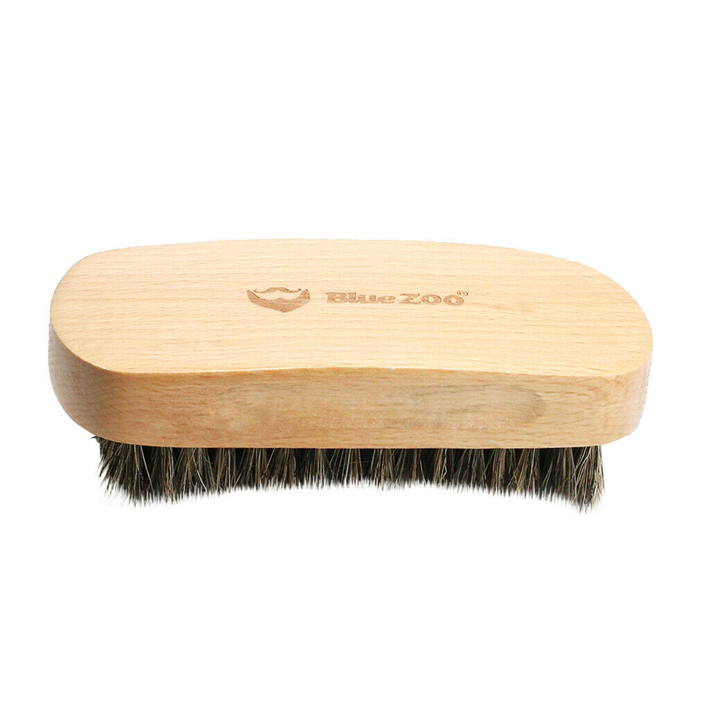2 Pcs Wood Bristle Beard Mustache Facial Hair Grooming Shaping Brush Tool For