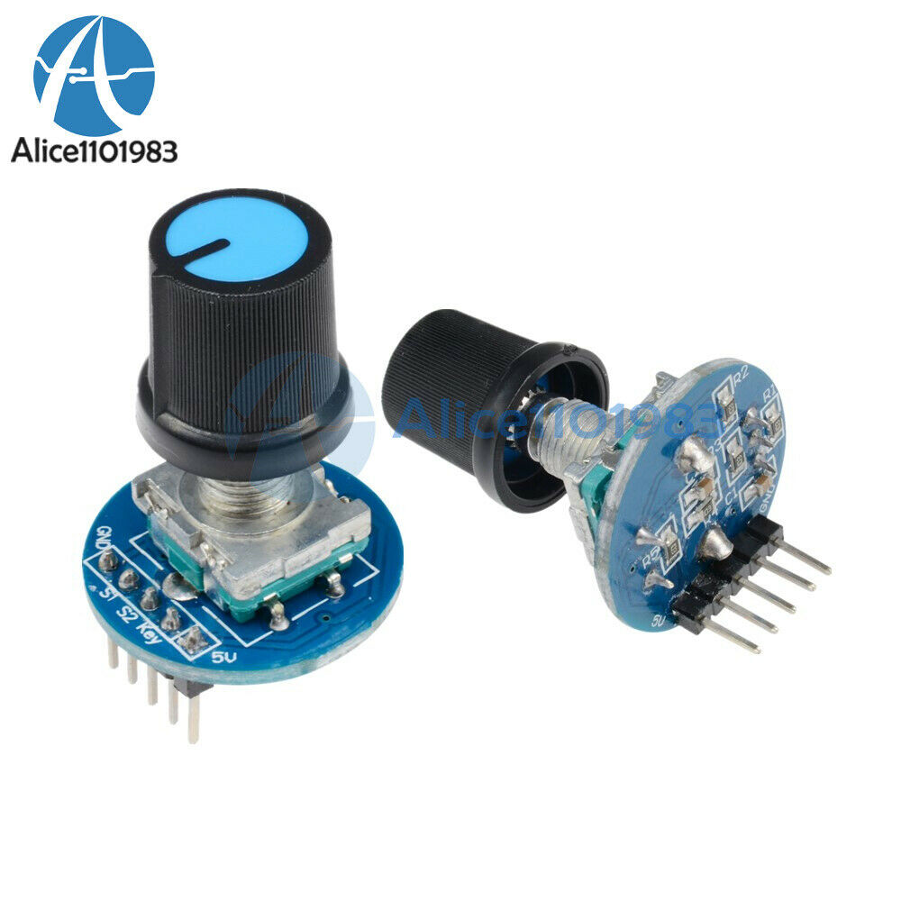 2PCS Rotary Encoder Module Rotating Potentiometer Knob Cap Digital Control 5V