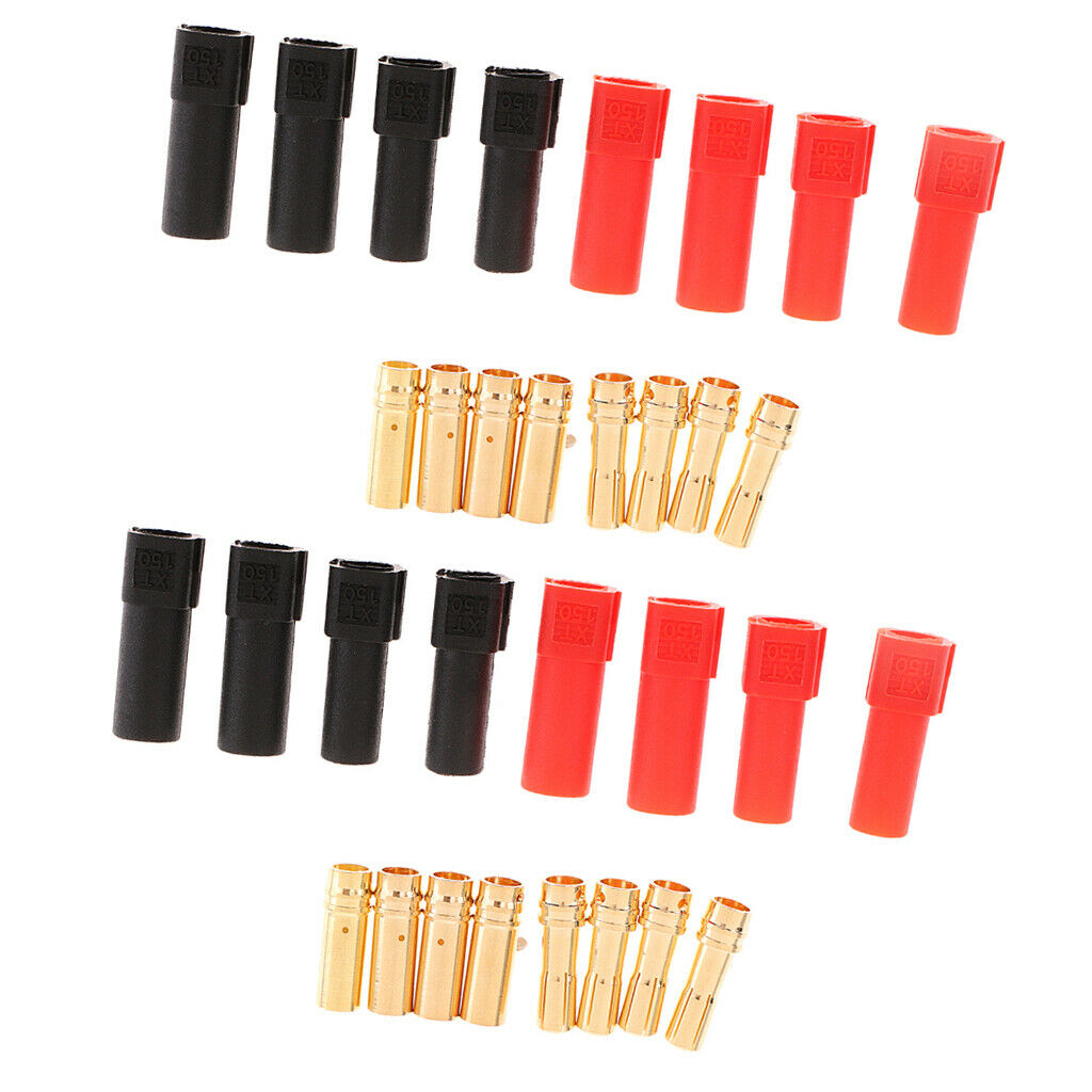RC XT150 Male Female DIY Banana Connector for Lipo Battery Convert 4 Pairs