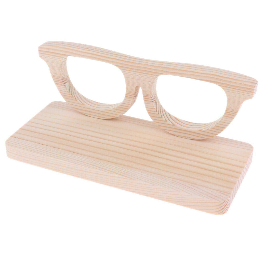 Wood Sunglasses Eyeglass Rack Display Stand Holder for Office Home Desk