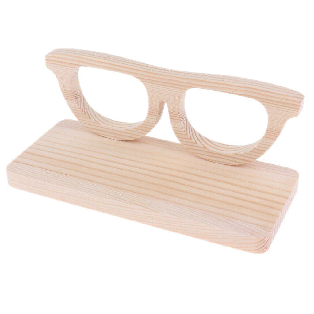 Wood Sunglasses Eyeglass Rack Display Stand Holder for Office Home Desk