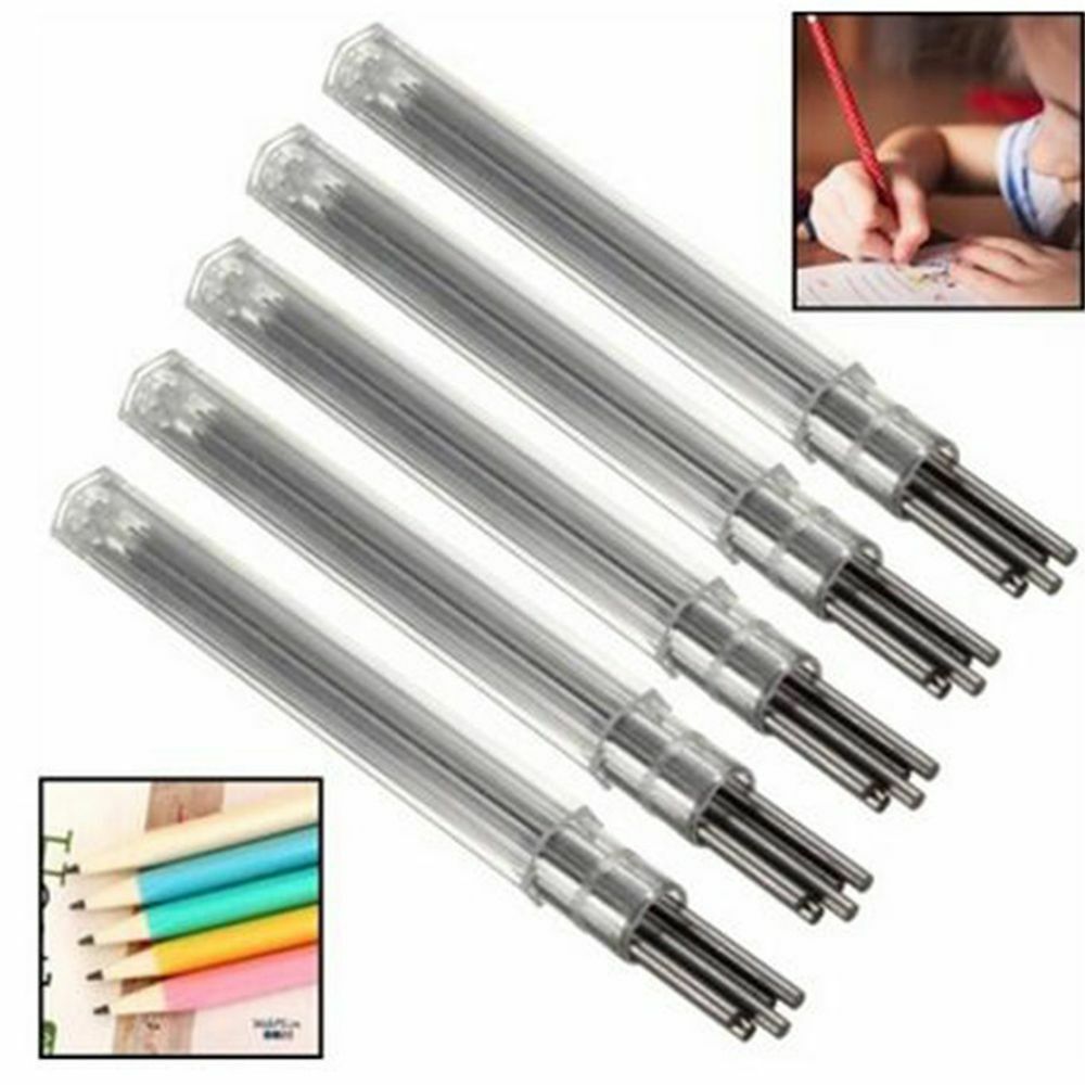 8 PCs 2.0mm Black Lead Refills Tube With Case for Mechanical Pencils 5Box