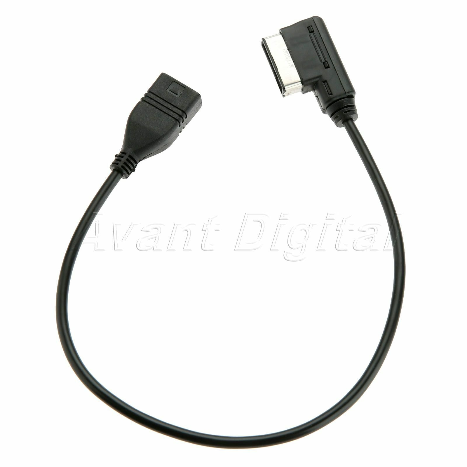 For   Car Media-In  MDI MMI AMI AUX to USB Interface Adapter Cable