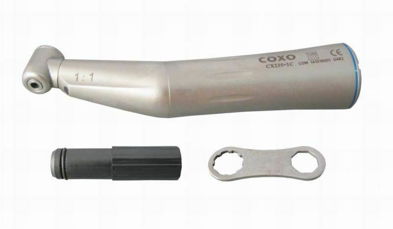 Dental Coxo Fiber Optic Contra Angel Handpiece Single Spray 1:1 Direct Drive