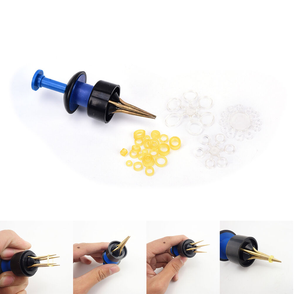 Carp Fishing Pellet Bait Bander Tool Stretcher Bait Bands Elastic 7mm Clear BDAU