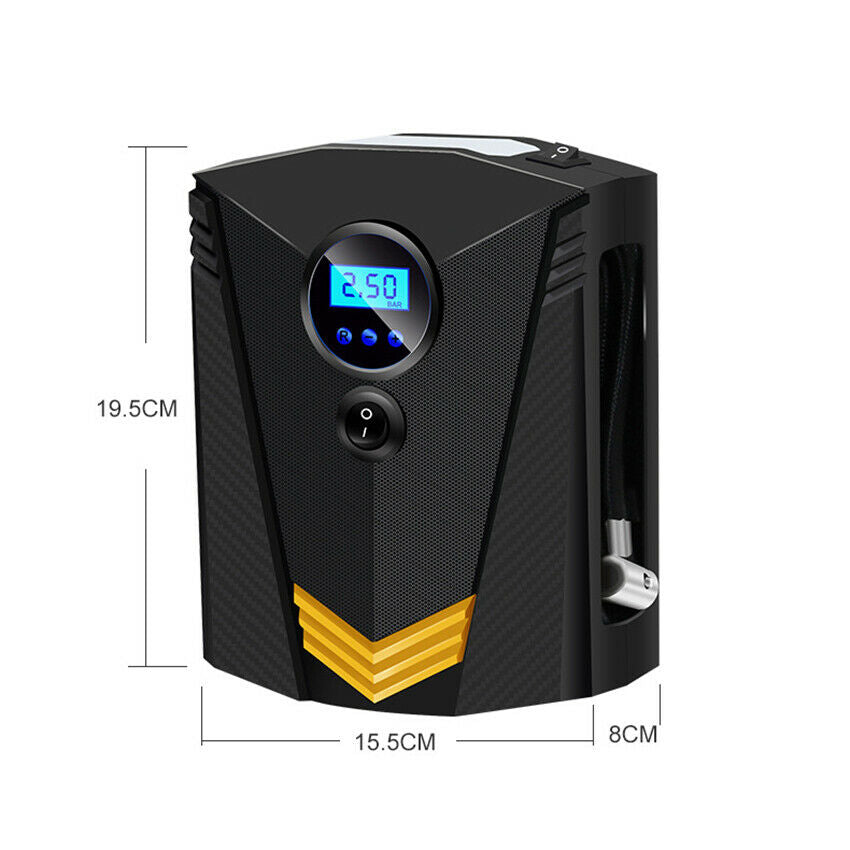 Portable Car Bike Air Compressor DC 12V Digital Tire Inflator Air Pump Auto