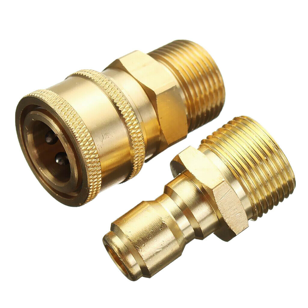 2X Pressure Washer Jet Wash M22 Female to 3/8" Quick Release Male Adaptor
