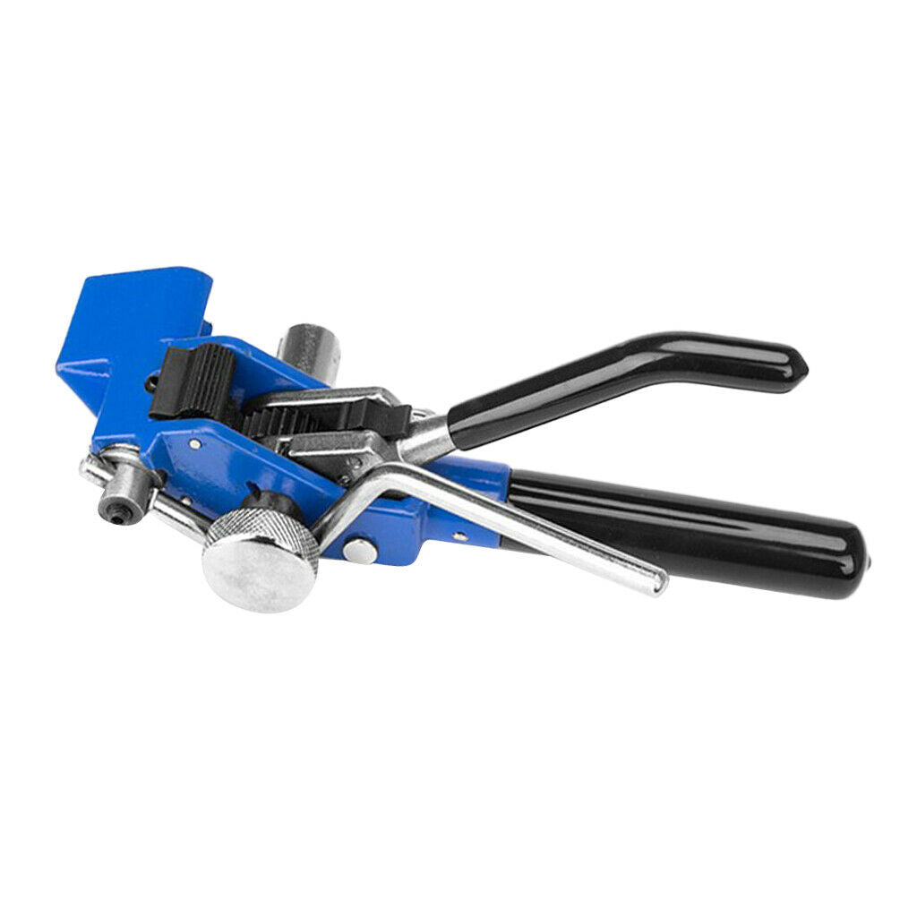 Single-lever tensioning device, strap tensioning device, strapping, closure with