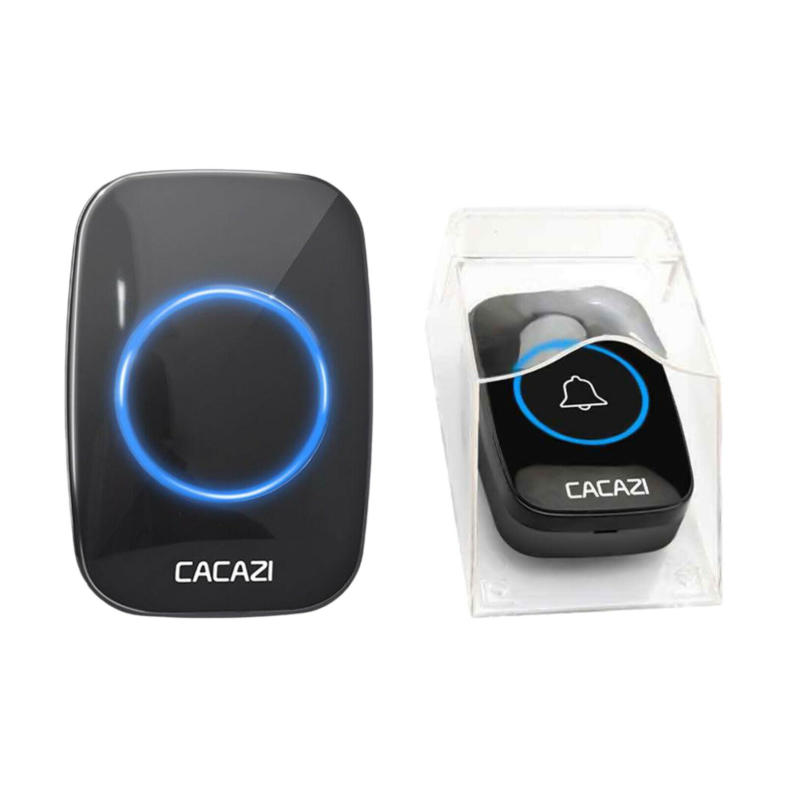 Wireless Door Bell Transmitter Kit Waterproof for Home Office UK Black