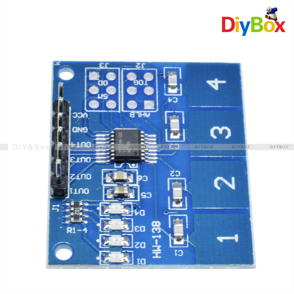 TTP224 4-Channel Digital Touch Sensor Module Capacitive Touch Switch Button