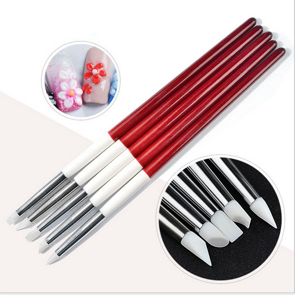 DIY Nail Art Dotting Painting Drawing Polishing Liner Pen Brush Set 5Pieces
