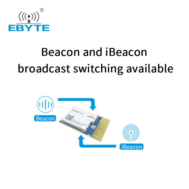 BLE5 Wireless Bluetooth to Serial Slave Module CC2640R2F beacon 2.4GHz E104-BT51