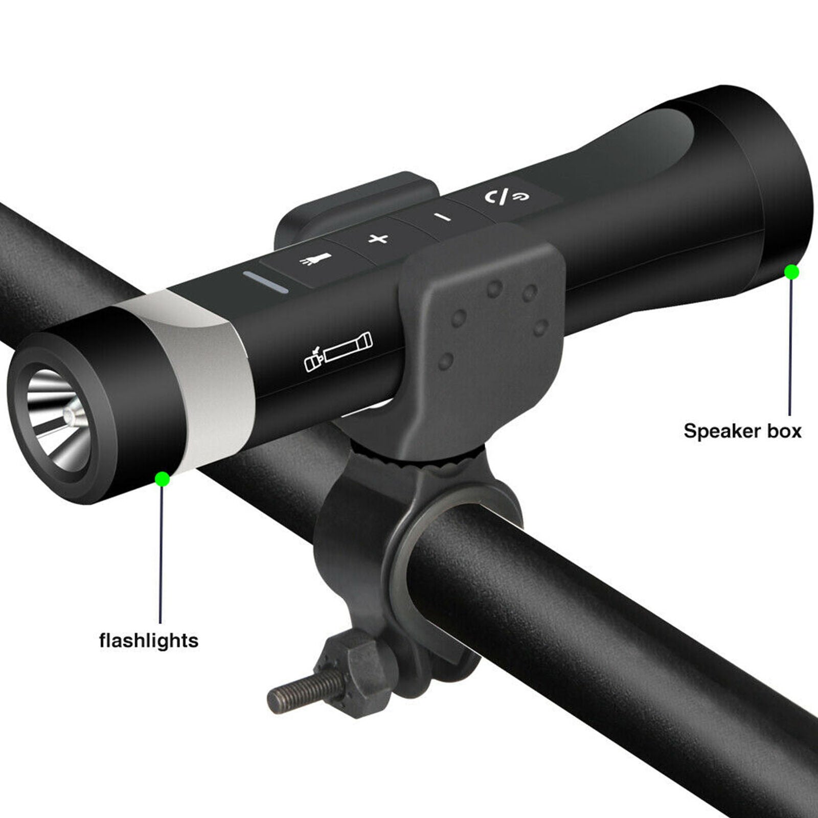 Bluetooth Multifunction Flashlight Speaker Music Bike Cycling Portable
