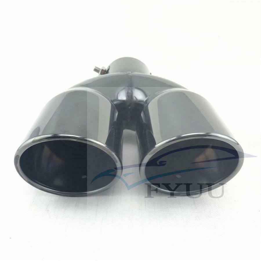 Titan Stainless Steel Round Dual Exhaust Tip 2.5" Inlet Angled Muffler Tail Pipe