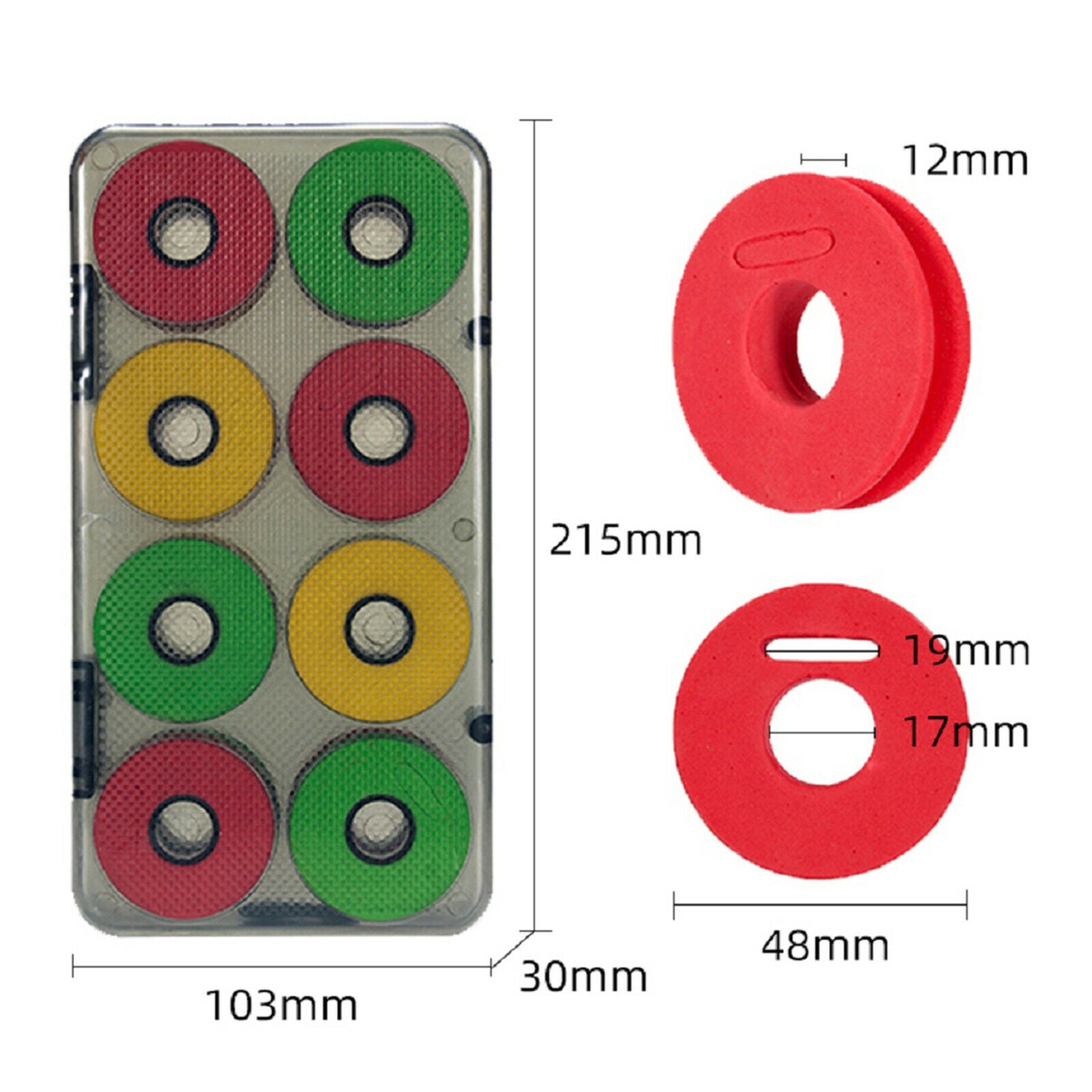 16 Pieces EVA Winding Board Fishing Line Shaft Spool Snell Tackle Organizer