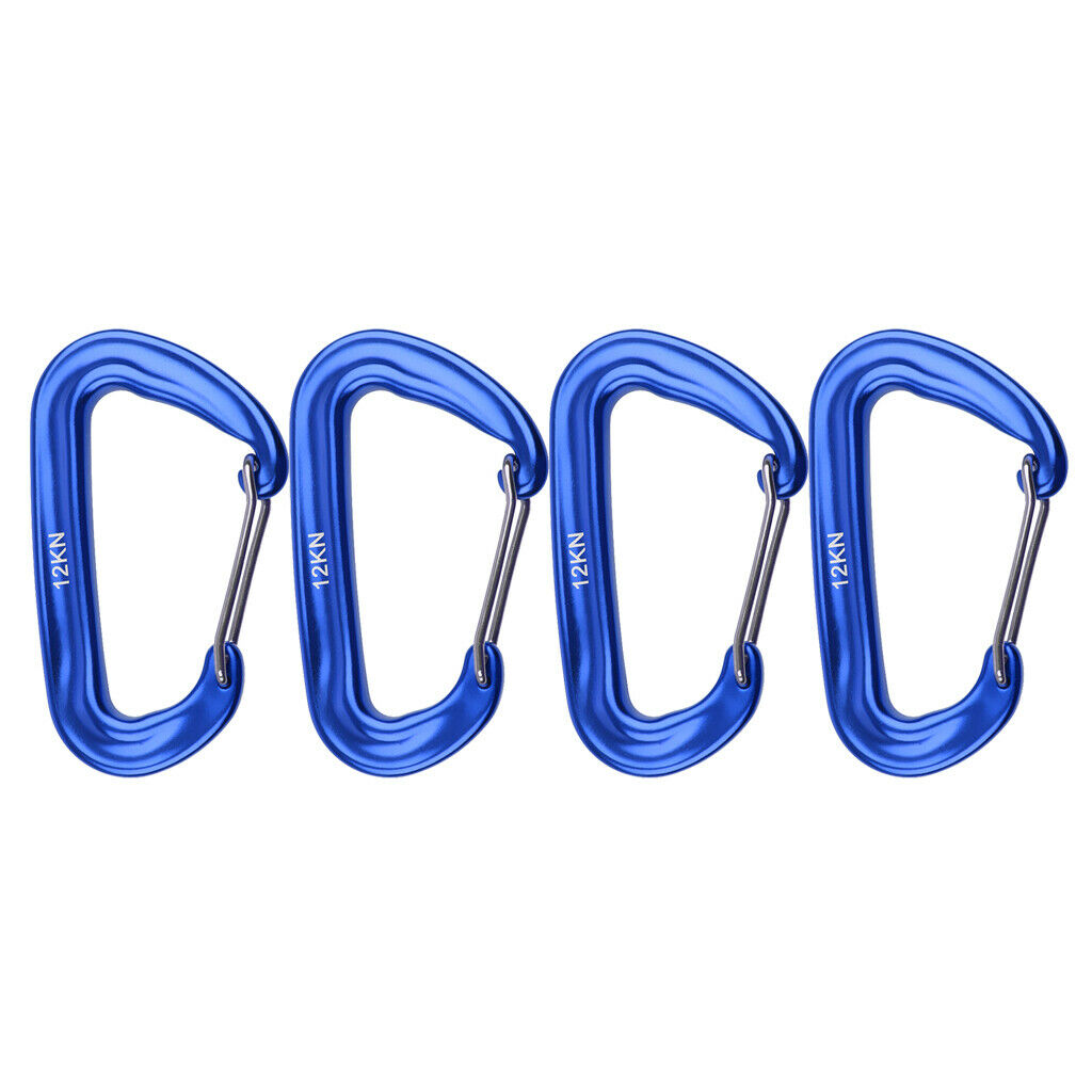 4pcs Of 12kn 8cm Ring Shape D Carabiner Hook Accessories Backpack Camping