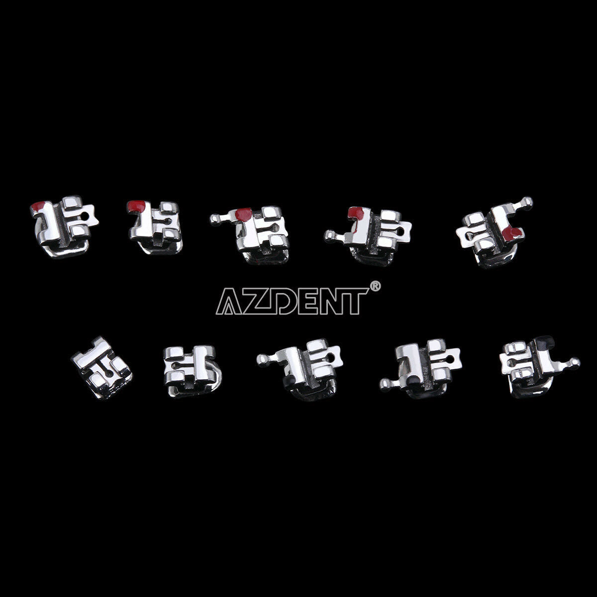 5X Dental Orthodontic self-ligating brackets braces Roth .022 3 4 5 Hooks AZDENT