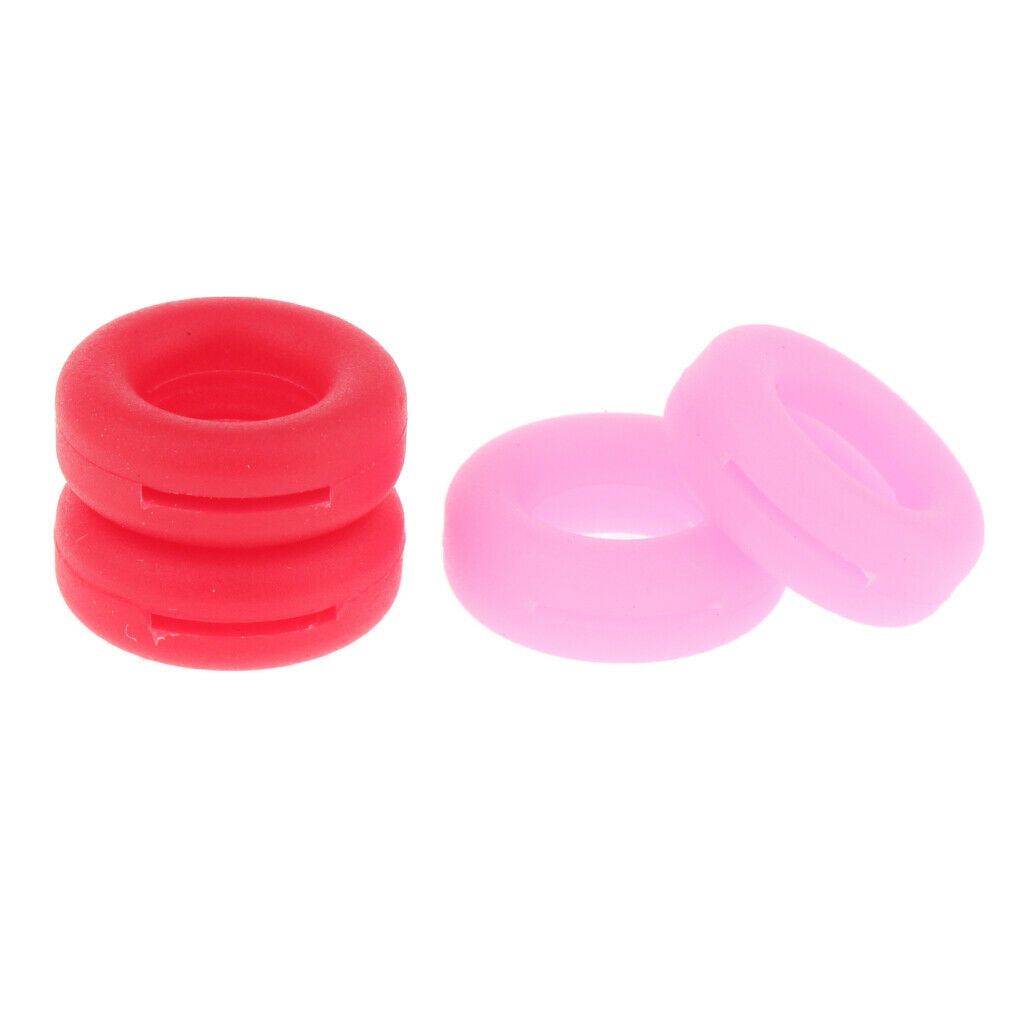 2 Pairs Anti Slip Silicone Ear Hooks Holder for Glasses Red Pink