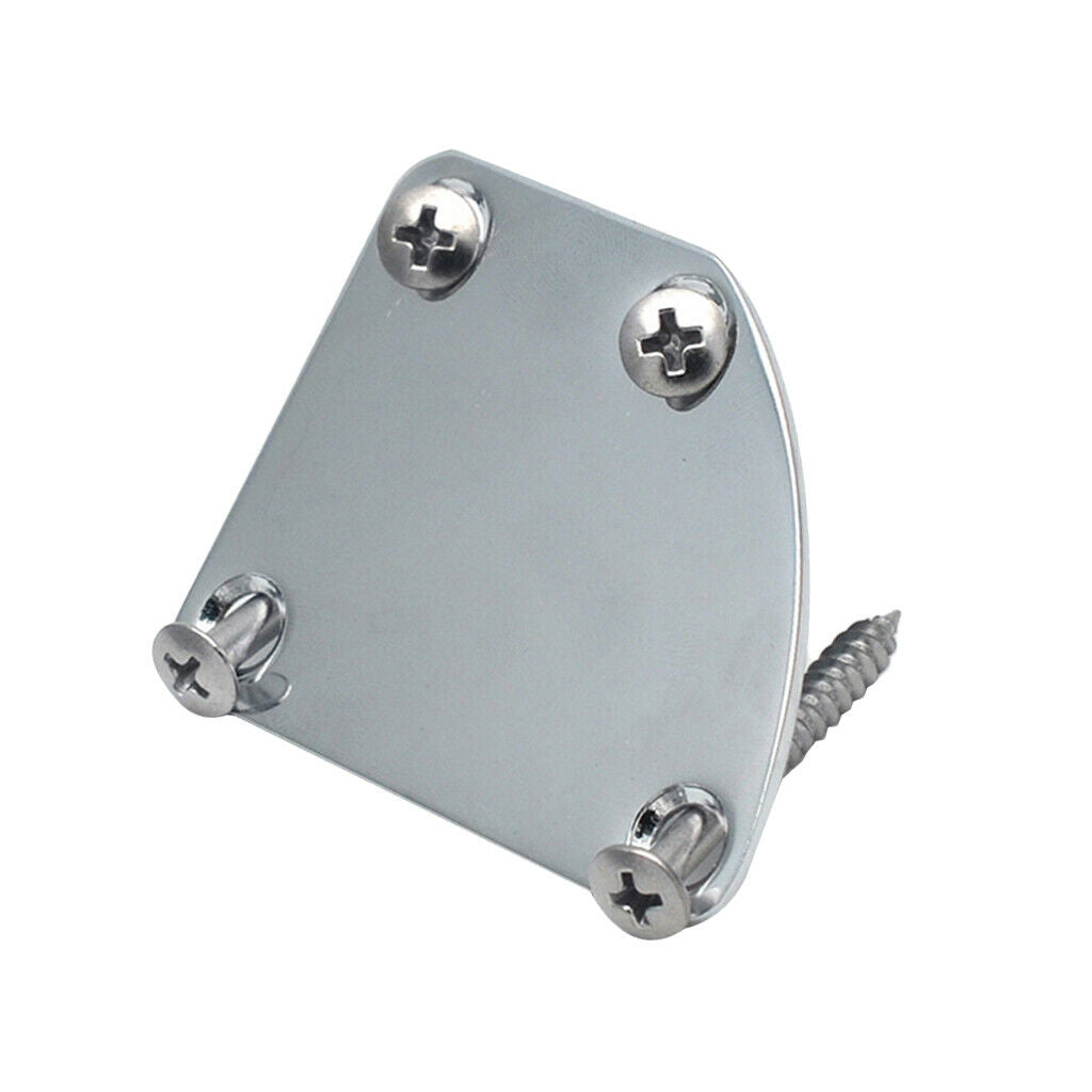 Electric Guitar Neck Plate With Screws Fastening Guitar Bass Parts