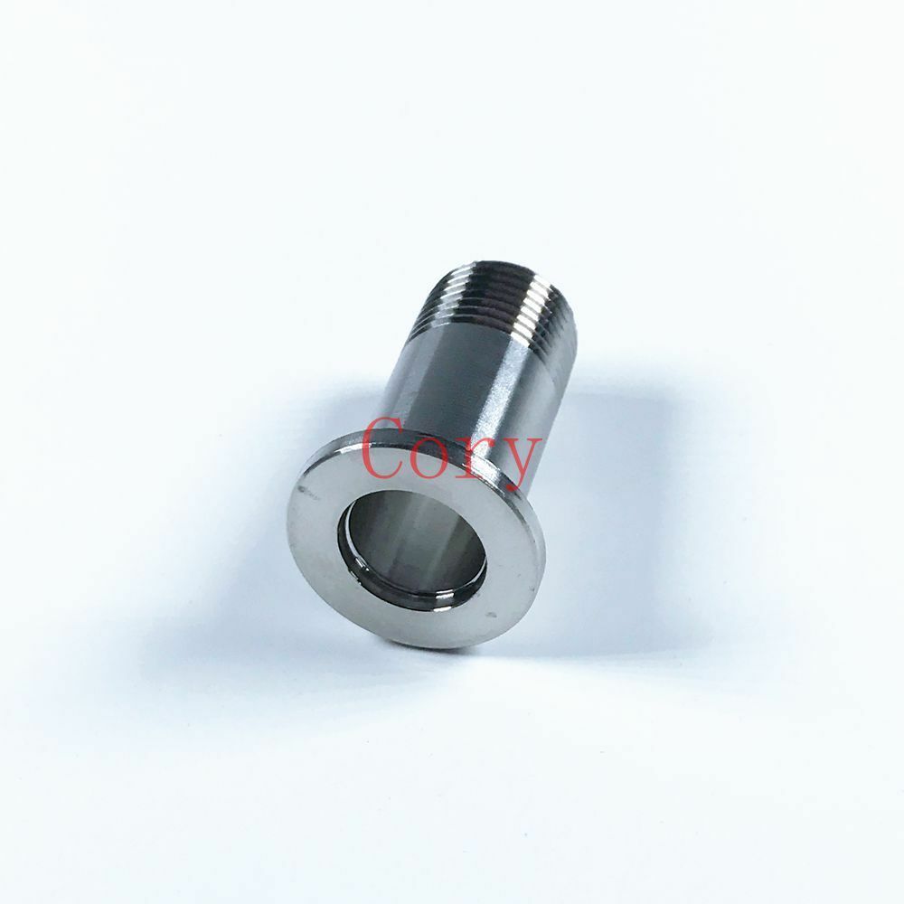 1PCS 304 Stainless Steel Flange Adapter KF16 Flange Size to 1/2BSP Male Thread