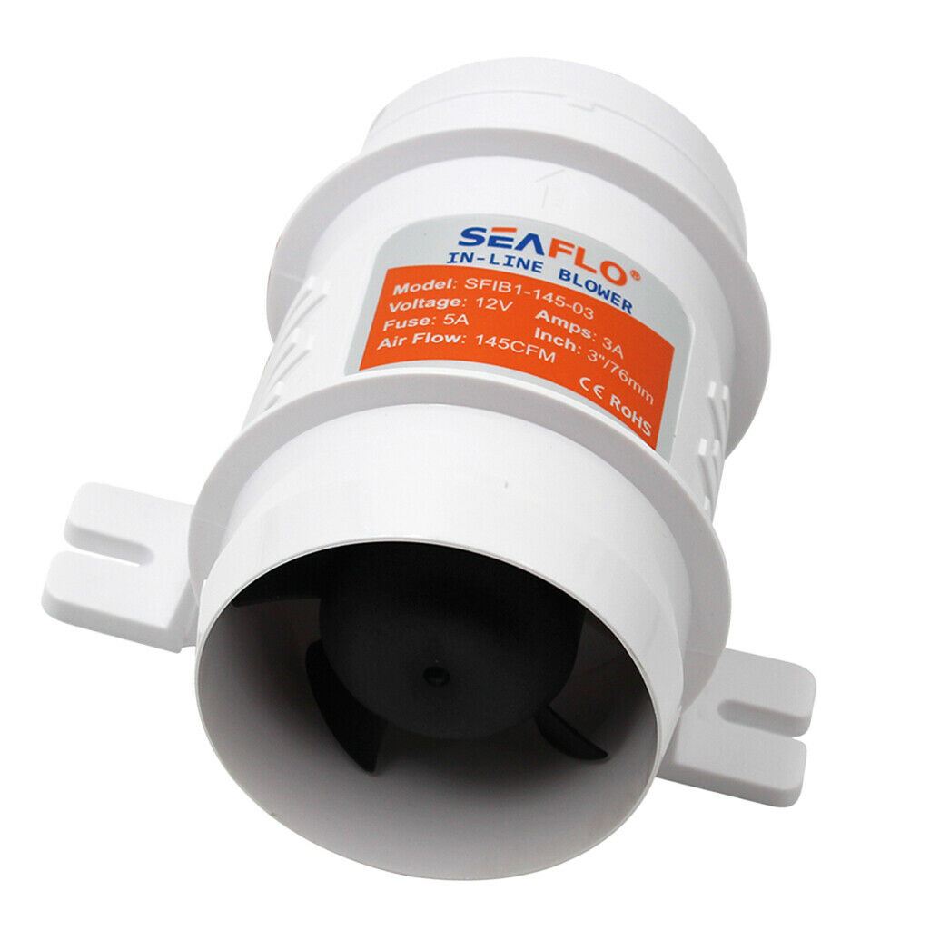 3'' Boat In Line Bilge Blower Fan 24V Marine Cabin Engine Ventilation