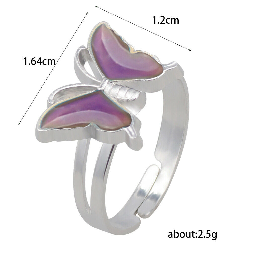 2 Sets Animal Color Change Mood Emotion Necklace Ring Jewelry Set Choker