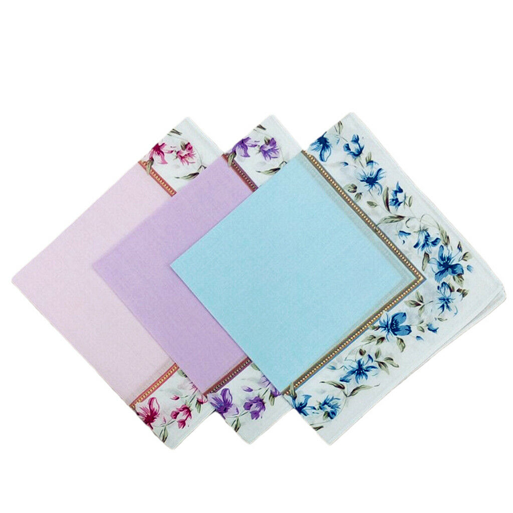 12pack Classic Pure Cotton Handkerchiefs Square Wedding Hankie Towel 43x43cm