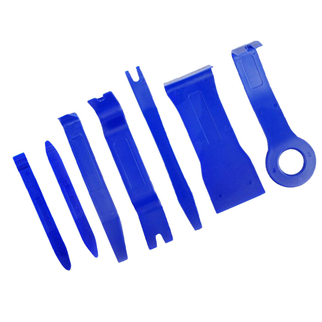 Car Trim Door Panel Window Molding Upholstery Clip Removal Tool Kit Blue