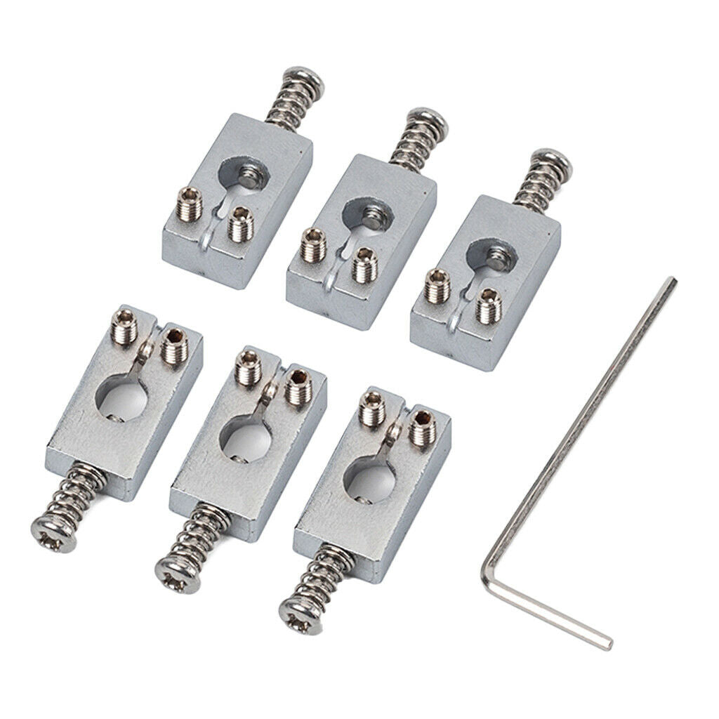 6 Piece Durable Brass Bridge Guitar Saddle Set