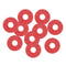 10 Pieces Guitar Strap Block Rubber Safety Strap Lock Washer Gasket Red