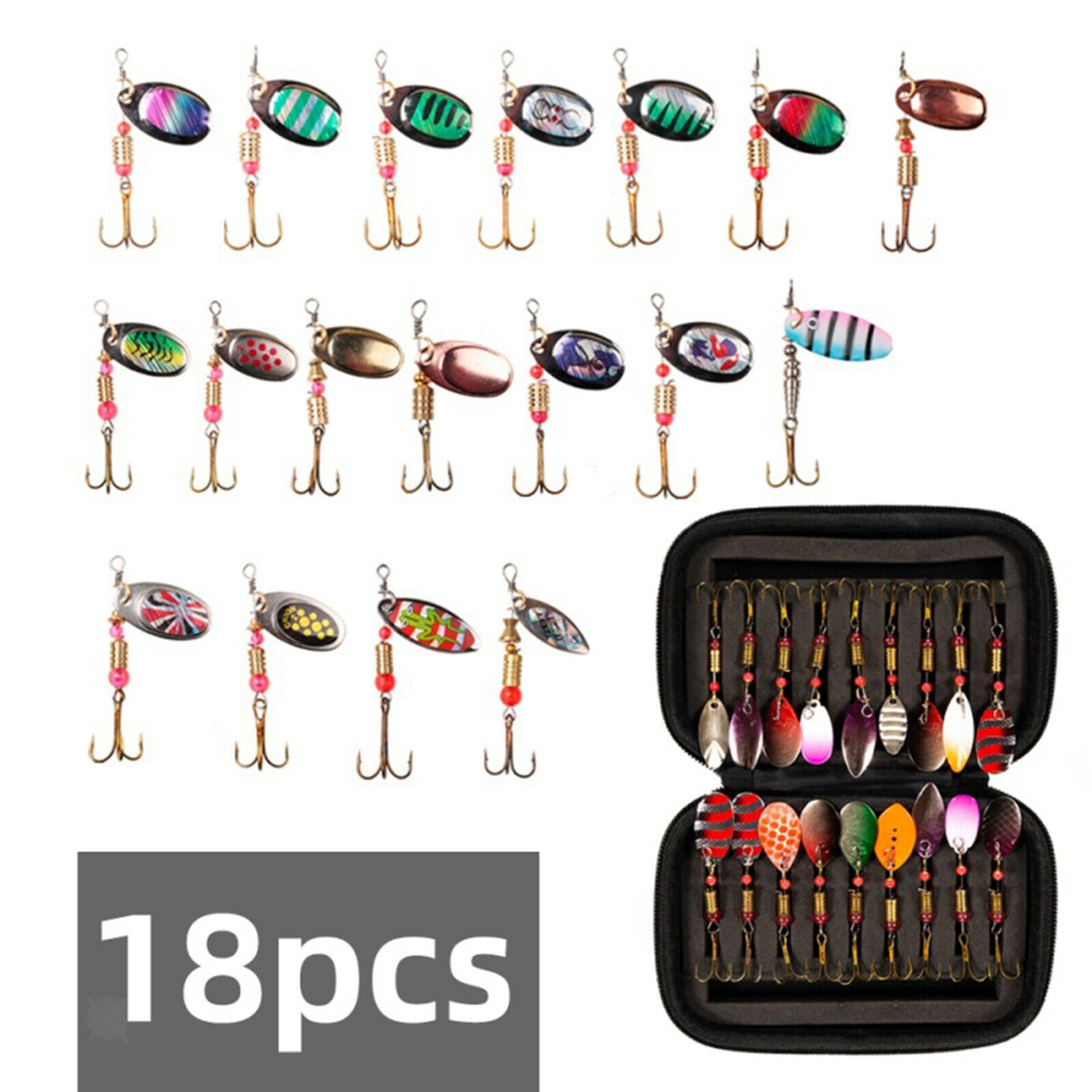 Spoons Lifelike Freshwater Spinners Bait for Bass Salmon Fishing Fishing