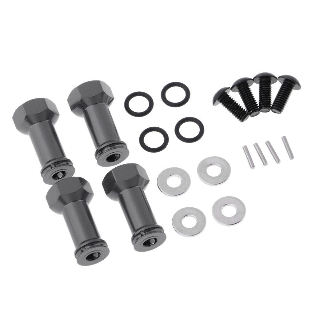 4 Pack Alloy 12mm Hex 25mm Wheel Extension Adapter Drive Hub for 1/18 Scale RC
