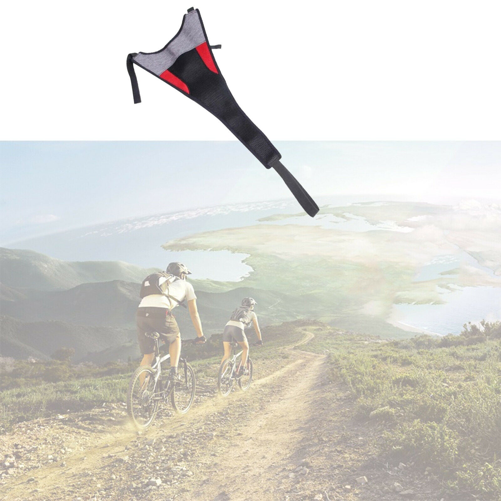 Bike Sweat Cover Catcher Indoor Riding Frame Guard Net Cover Belt Red