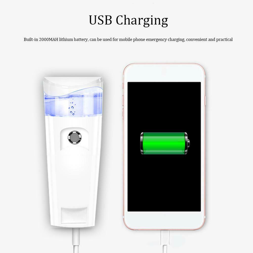 USB Nano Mist Sprayer Facial Steam Face Humidifier Cold Spray Beauty Device @