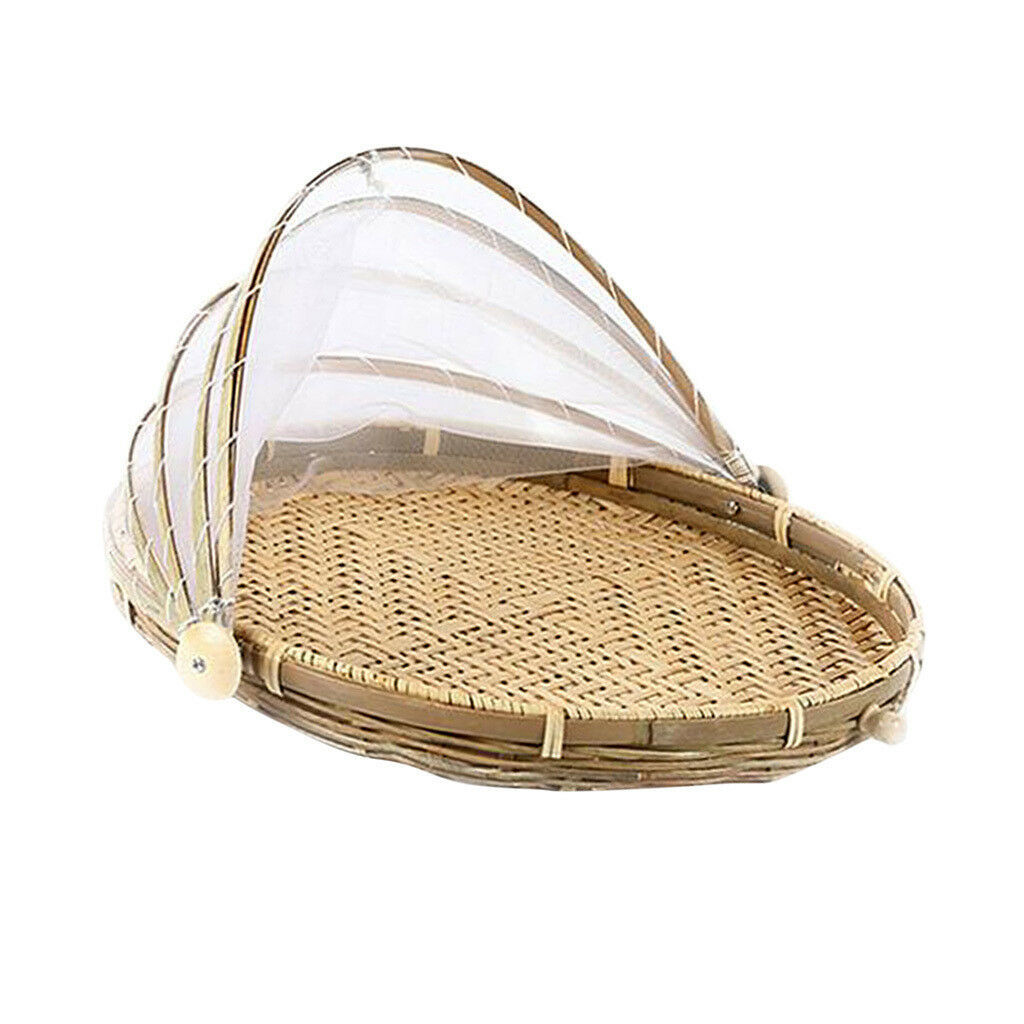 Food Serving Tent Basket, Fruit Vegetable Cover Storage Container Holes M