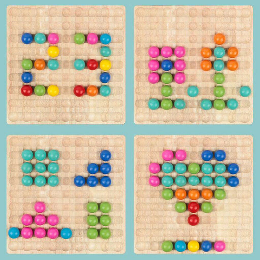 Early Educational Montessori Toys Clip Beads Game for 3+ Year Olds Baby Kids