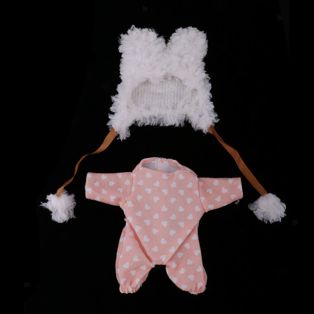 Lovely Winter Costume Set Printed Pattern Rompers Jumpsuit & Plush Hat For