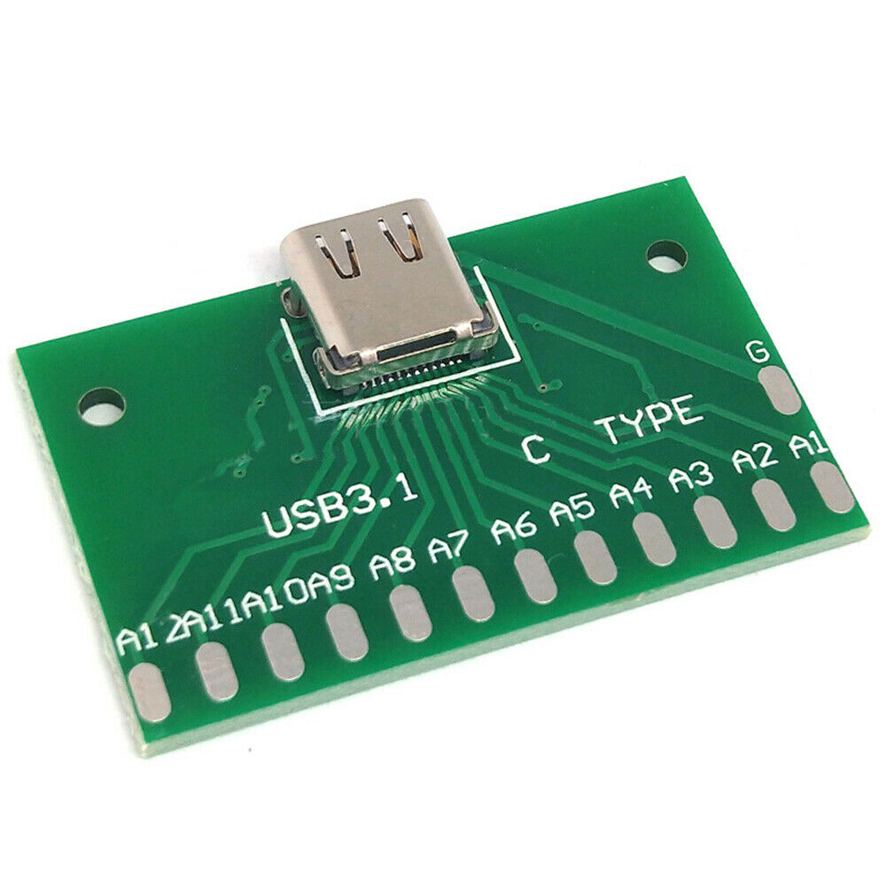 1Pc Type-C USB 3.1 Female Test Board PCB Board 24Pin Connector Adapter Supplies
