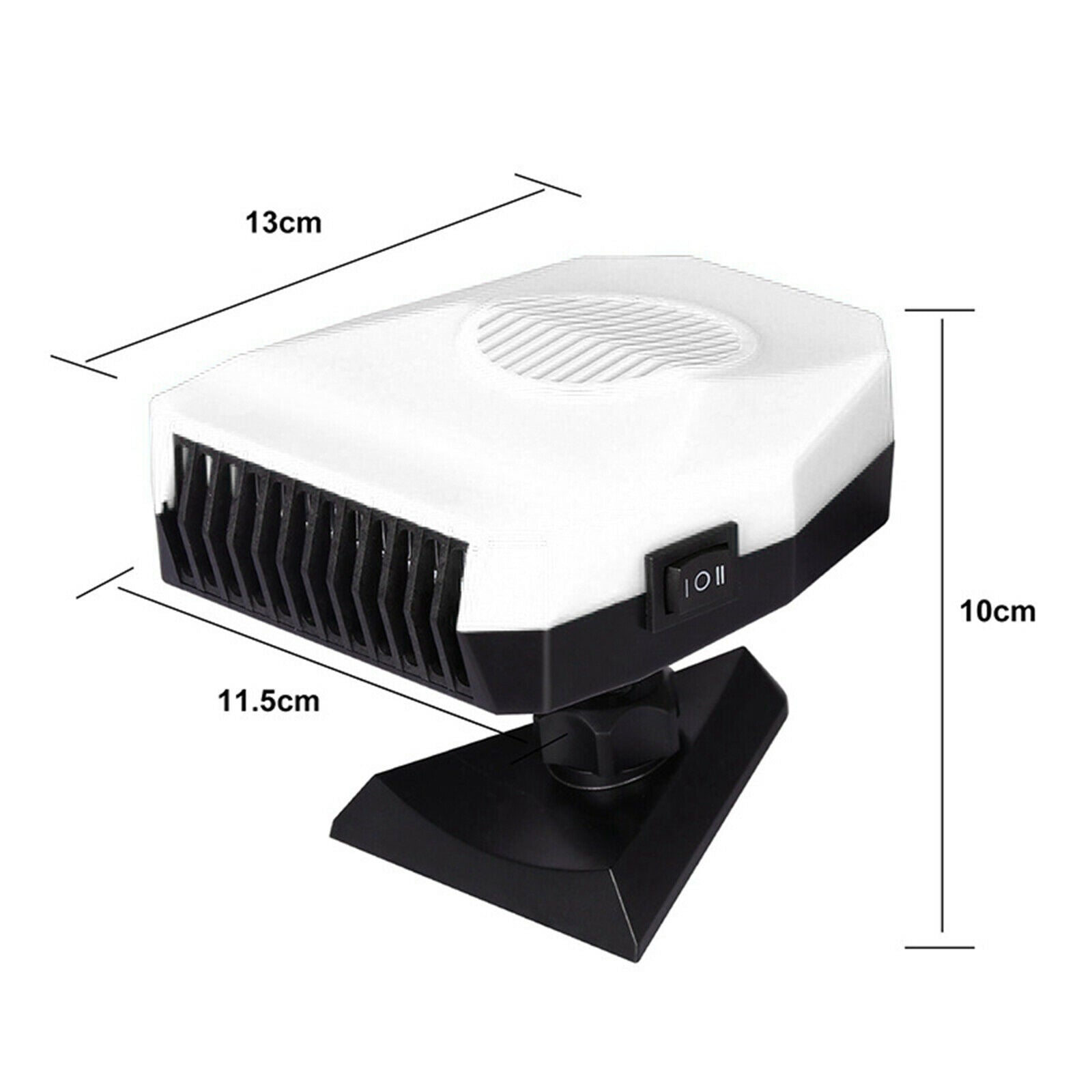 Plug In 150W Truck Auto Car Heater Heating Fan Defogger Demister White