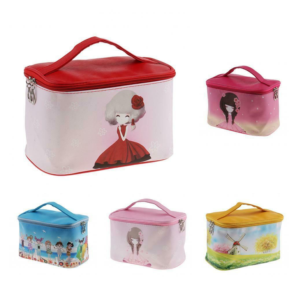 Travel Makekup Box Bag Cosmetic Pouch Holder Toiletry Organizer Zipper Case -