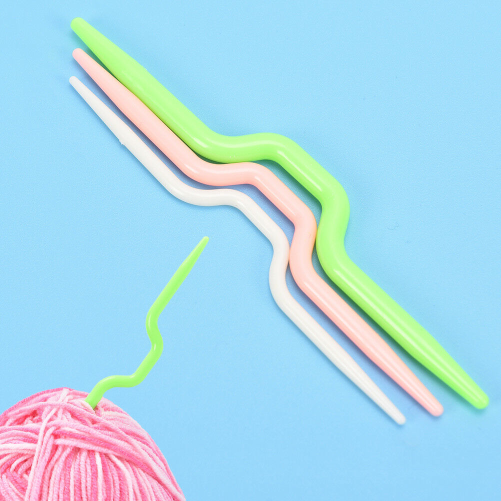 3size absplastic knit cable stitch knitting needles smooth crochet hook cra  XC